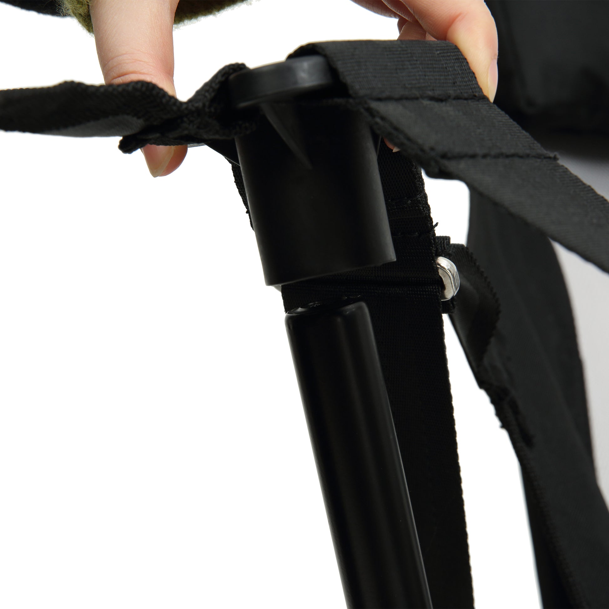 Hammock Camping Chair, Folding Portable Rocking Chair, Aluminum Alloy Adjustable Back Swinging Chair With Pillow Cup Holder, Recliner With Carry Bag For Outdoor Travel Lawn Backyard, Black Black