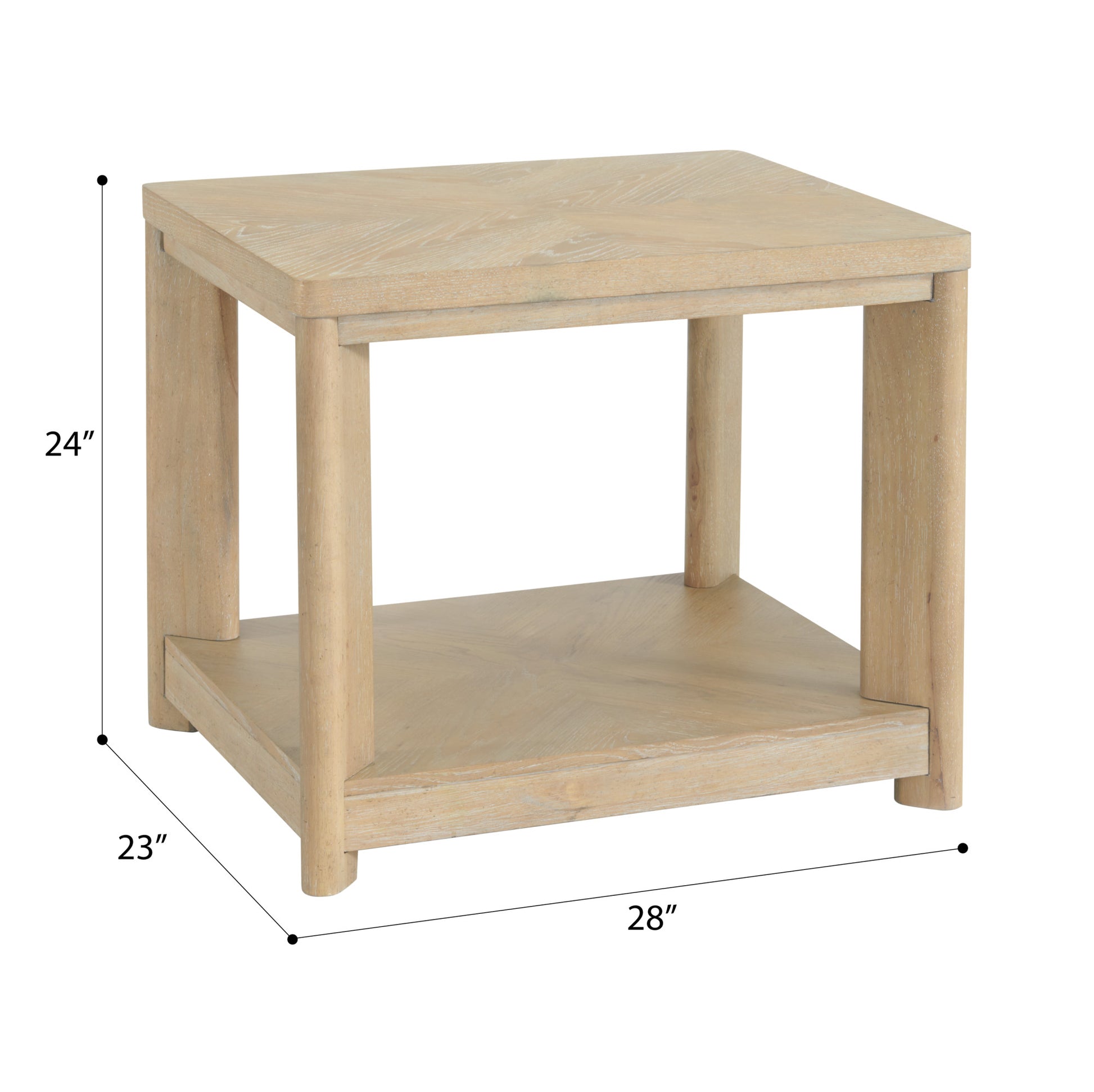 C Tan End Table Tan Solid Wood