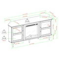 Modern Angled Side Fireplace Corner Tv Stand For Tvs Up To 10015 Dark Walnut Dark Brown Mdf Mdf