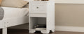 Elegant Design Nightstand With Drawer And Open Shelf For Bedroom, Retro Style Bedside Table With Classic Design And Metal Handle,White White Wood