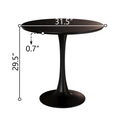 Black Circular Dining Table, 31.5 