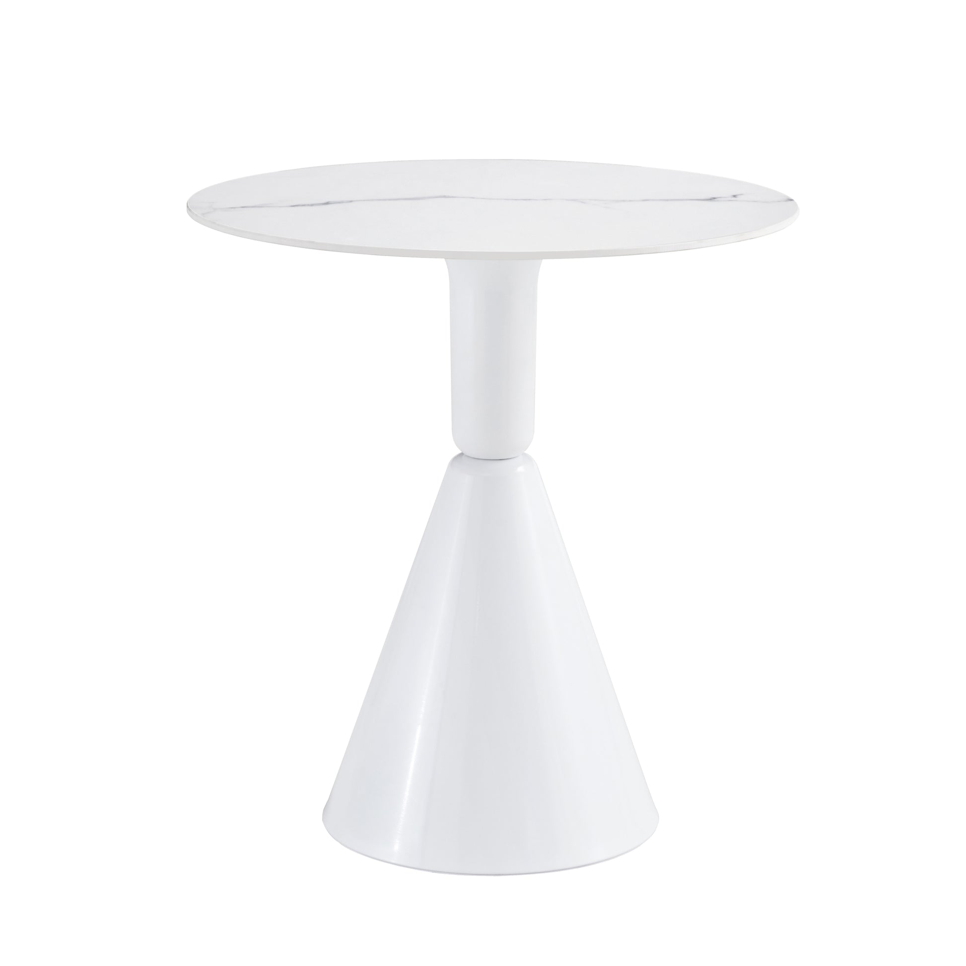Two Chairs And A Table Set White Mdf Metal
