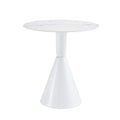 White Coffee Table, Simple Modern Negotiation Table, Balcony Dining Table White Mdf Metal