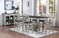 Hyland Counter Chair Set Of 2 Dark Gray Dark Gray Faux Leather