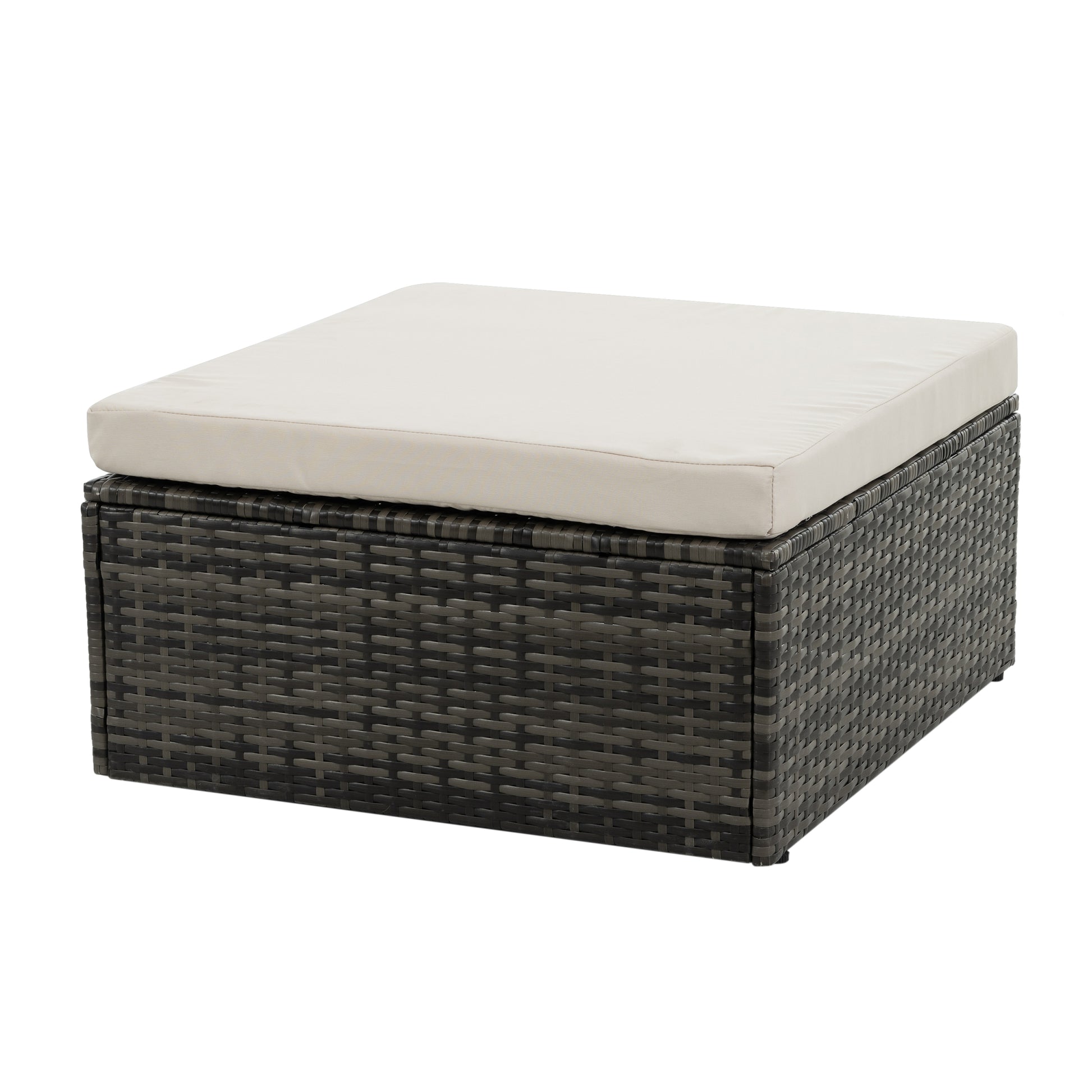 Patio Furniture, Outdoor Furniture, Seasonal Pe Wicker Furniture, 6 Set Wicker Furniture With Tempered Glass Coffee Table Dark Gray Seats 4 Pe Rattan Iron Waterproof Fabric