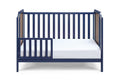 Brees Island 3 In 1 Convertible Crib Midnight Blue Brownstone Blue Brown Wood