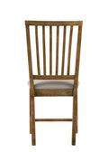 Wallace Ii Tan Linen & Weathered Oak Finish Side Chair Set Of 2 Oak,Tan Linen,Synthetic Wood