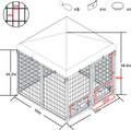 Outdoor Dog Kennel 4.5' X 4.5' X 4.8' With Waterproof Heavy Duty Metal Dog Cage,Outside Dog Enclosure With Lockable Door With Roof & Rotating Feeding Door,2 Bowl Holders And Bowls For Small Medium Dog Grey Outdoor Kennel Metal