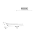 Iva Floating Shelf In Melamine X2, Snow White White Primary Living Space Wall Mounted Particle Board Melamine