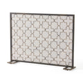 Fire Screen Black Gold Iron