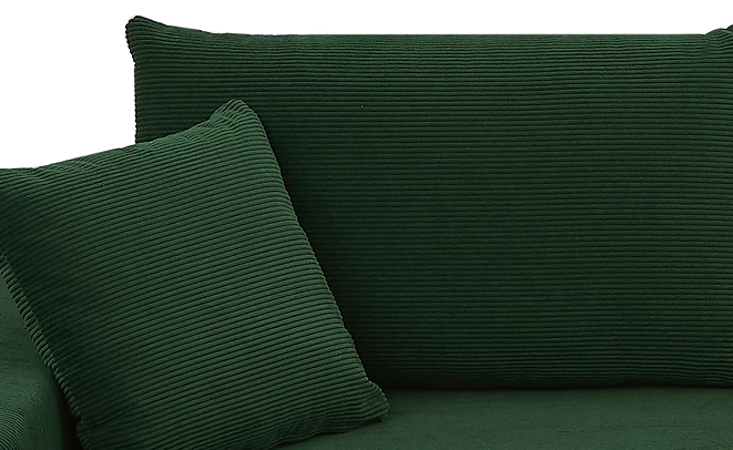 Sectional Sofa Set Separate L Shaped Corduroy Couch Cover For Both Left Right Couch Seat And Back: 1 Chaise 2 Sofa Seater ,Dark Green. Green Corduroy 3 Seat