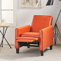 Recliner Push Back Chair For Elegant Home D Cor Orange Orange Pu