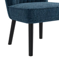 Shellback Chair In Navy Blue Navy Blue Boucle,Polyester