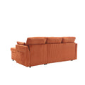 United Modular Sectional Sofa L Shaped Modular Couch With Reversible Chaise Modular Sofa Sectional Couch With Storage Seats Orange Velvet 3 Seat
