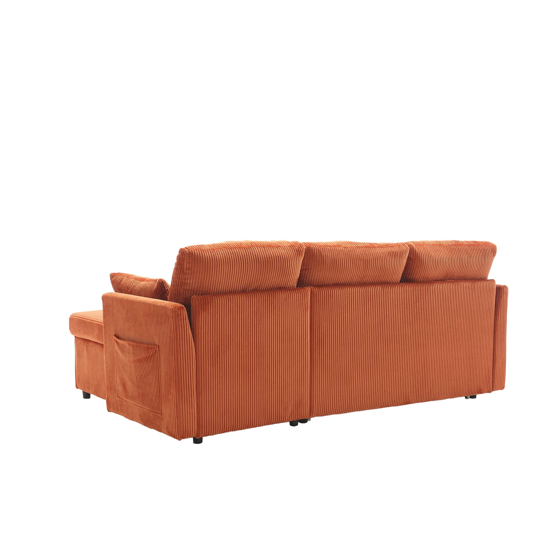 United Modular Sectional Sofa L Shaped Modular Couch With Reversible Chaise Modular Sofa Sectional Couch With Storage Seats Orange Velvet 3 Seat