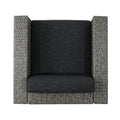 Puerta Mp1 Swivel Chair Black Black Gray Wicker