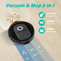 Robot Vacuum And Mop Combo, 4000Pa Automatic Vacuum Cleaner Robot With Watertank And Dustbin, Self Charging Smart Vacuum Robot Compatible With App, Perfect For Pet Hair, Hard Floor And Carpet Black