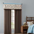 Embroidered Window Valance Blue 50X18