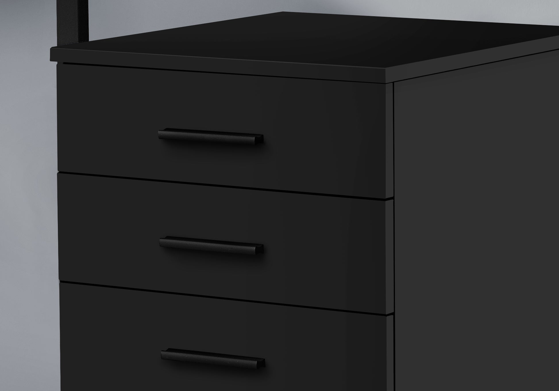 File Cabinet, Rolling Mobile, Storage Drawers, Printer Stand, Office, Work, Black Laminate, Contemporary, Modern Black Particle Board