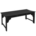 Outsunny Wooden Garden Bench, Outdoor Park Bench With Slatted Seat, Backless Front Porch Bench With Curved Seat For Conservatory, Garden, Poolside, Deck, Black Black Wood