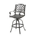 Cast Aluminium Swivel Bar Stool Copper Aluminium