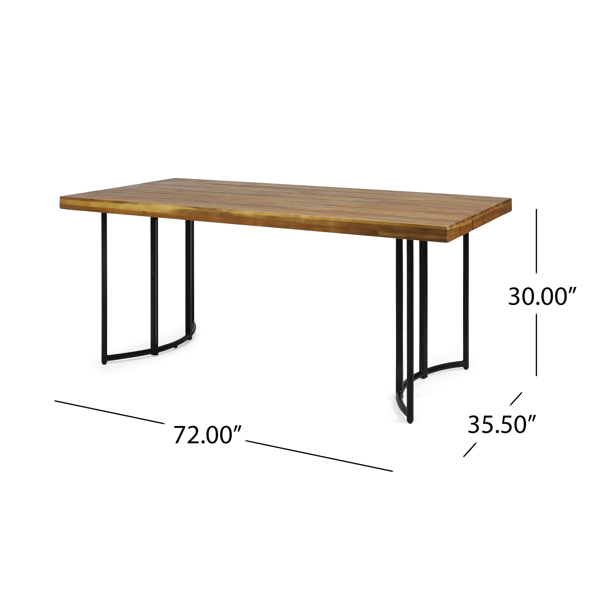 Noah Dining Table Teak Black Acacia Wood