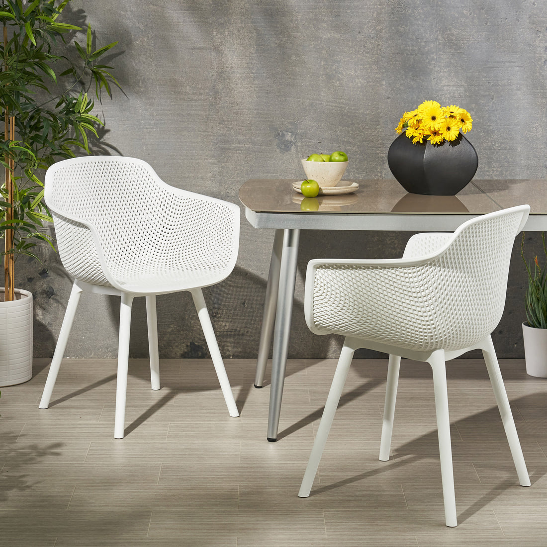 Lotus Chair White Polypropylene