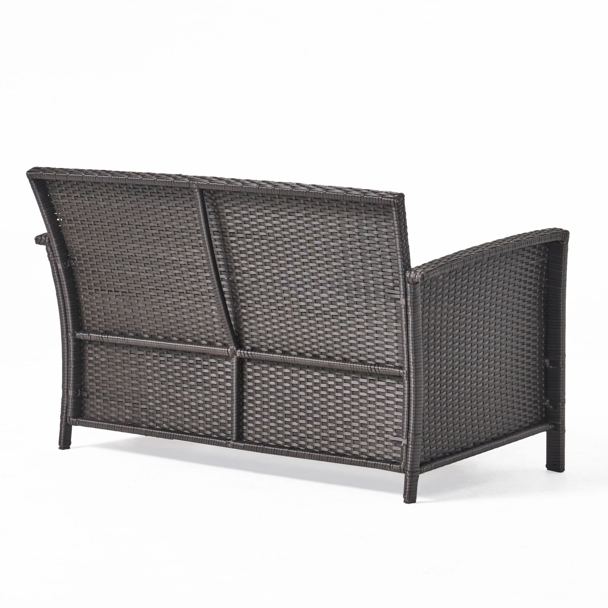 St Lucia Seat Brown Tan Pe Rattan Iron Waterproof Fabric
