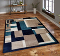 Jersey Area Rugs, Carpets For Livingroom, 7X10 Area Rugs ,3007 Blue Rectangle 8&10 Blue Contemporary Abstract Polypropylene