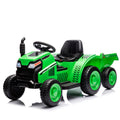 12V Kids Ride On Electric Tractor Black Knight,Kids Ride On Toy.2Wd,Non Skid Tires, Steering Wheel, Foot Pedal,With Removable Storage Tug,Light,Bluetooth,Music,Mp3,Usb,Power Display For Kids Aged 2 3. Green 50 99 Lbs Polypropylene