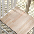 Homcom Farmhouse Armless Dining Chairs, Set Of 2 With Slat Back, White White Pine