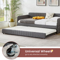 Daybed, Sofa Bed Metal Framed With Trundle Twin Size, Grey, 78.4''L X 41''W X 29.8''H. Twin Grey Iron