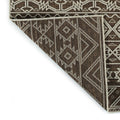 Contemporary, Transitional, Geometric, Textured, High Low Cut & Loop 2' X 3' Rectangle Throw Rug Chocolate Polypropylene