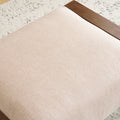 Sleek And Stylish Ottoman, Beige Beige Polyester,Wood