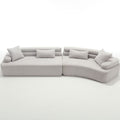 Unique Modeling Design,Upholstered Indoor Furniture,Foam Filled Sleeper Sofa Bed For Living Room,Bedroom,3 Colors Light Gray Primary Living Space Modern Foam Polyester 4 Seat