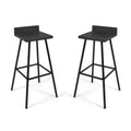 Jut Barstool Grey Black Acacia Wood