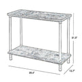 Wood And Metal Frame Console Table With Open Bottom Shelf, Rustic Brown Brown Particle Board