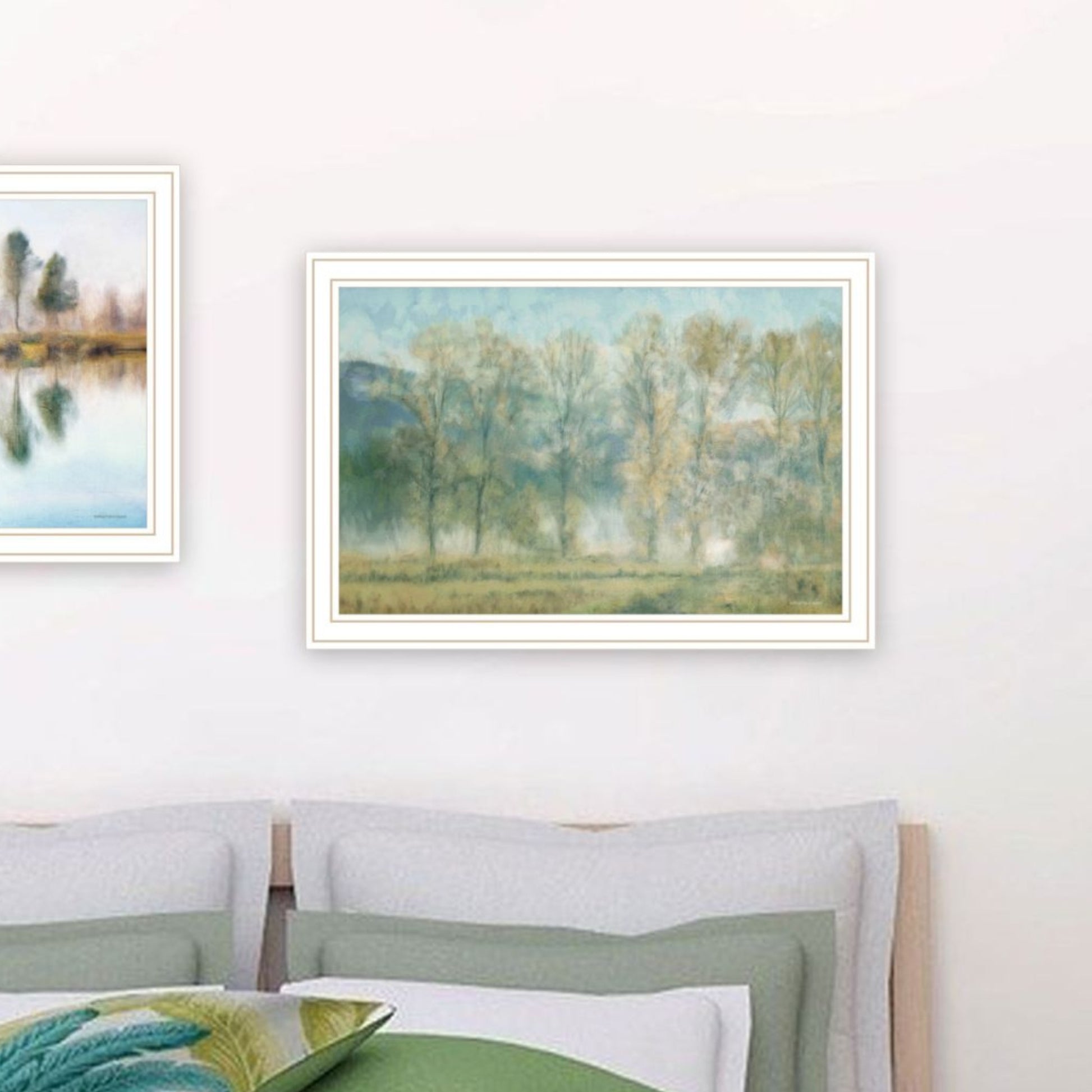 "Peaceful Lake Reflection" Framed Wall Art For Living Room, Wall Art Print For Home Decor, Bedroom Wall Art By Bluebird Barn Multicolor Wood Paper