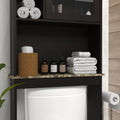 Modern Over The Toilet Space Saver Organization Wood Storage Cabinet For Home, Bathroom Espresso Espresso Mdf