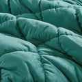 3 Piece Comforter Set King Teal Polyester