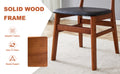 Table And Chair Set, Ancient Style Solid Wood Dining Table, Imitation Rattan Table Legs, Beautiful Simple Solid Wood Dining Chair, Perfect For Dinner, Meetings, Home And Office Decoration Walnut Rubber Wood