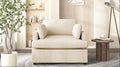 Mirod Oversized Accent Chair Comfortable Armrest Cushions, Versatile Neutral Style, Elegant Design, Durable Frame Beige Polyester