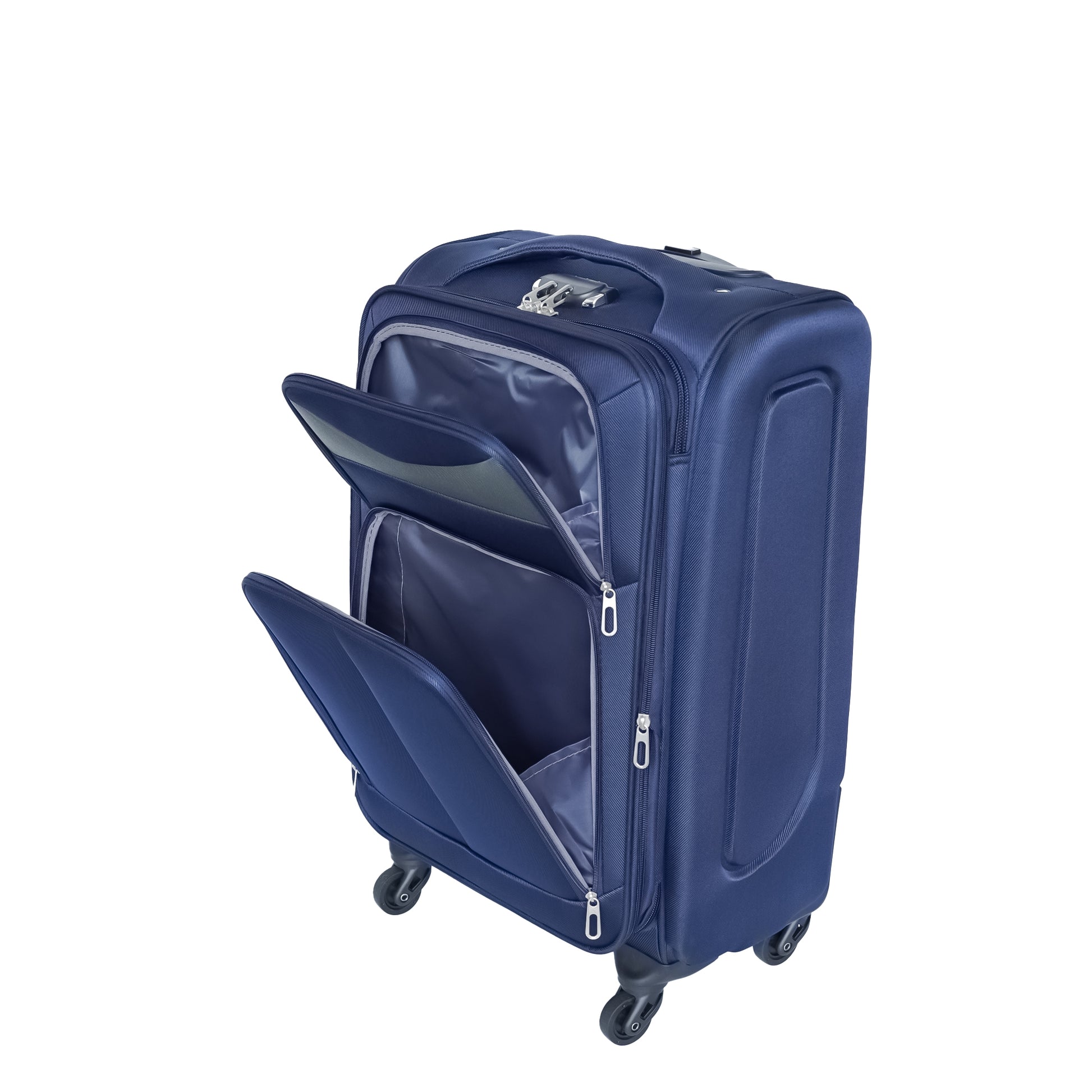 24 Inch Suitcase Navy Blue Blue Oxford Fabric