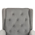 Coolmore Wood Frame Armchair, Modern Accent Chair Lounge Chair With Sturdy Wood Legs For Living Room Bedroom Dark Gray Dark Gray Foam Velvet