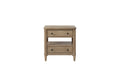 Open Nightstand Sand Finish With 2 Drawers Sand Solid Wood Mdf