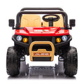 24V Xxxl Kids Ride On Utv W Parents Remote Control,Two Seater,Automatic Tipping Bucket,Rear Wheel Suspension,Slow Start,Portable Handle,Safety Belt,Led Light,Usb,Mp3,Bluetooth,Horn For Kids Aged 3 8. Red 50 99 Lbs Polypropylene