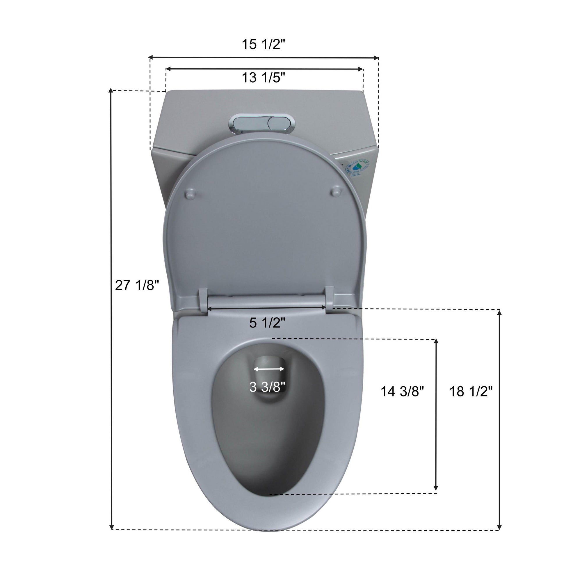 1.1 1.60 Gpf Dual Flush One Piece Toilet, Water Saving Elongated Comfort Height Floor Mounted, Soft Close 1000 Gram Map Flushing Score Toilet, Light Grey 23T01 Lg Light Grey Ceramic