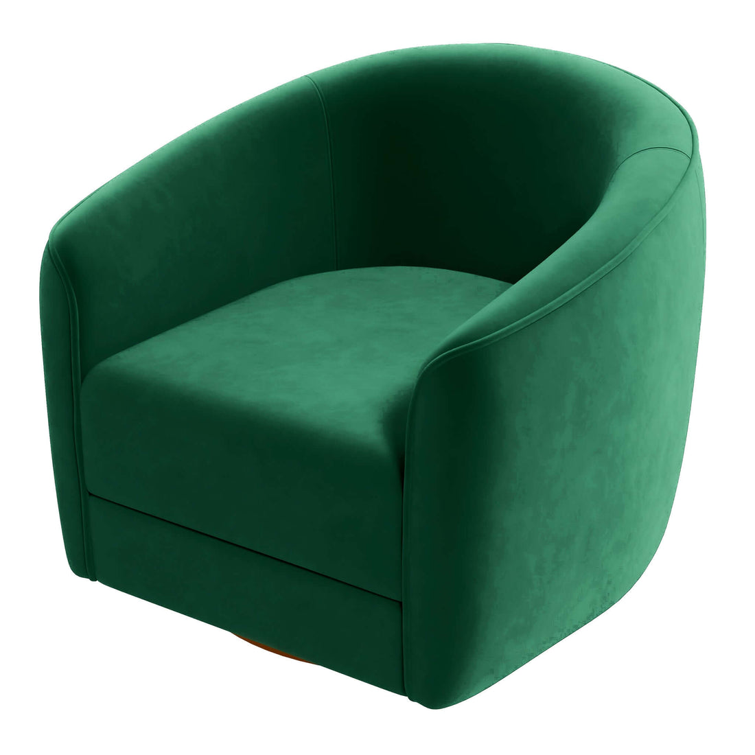 Elise Mid Century Modern Dark Green Velvet Swivel Chair Green Mid Century Modern Foam Solid Wood,Velvet