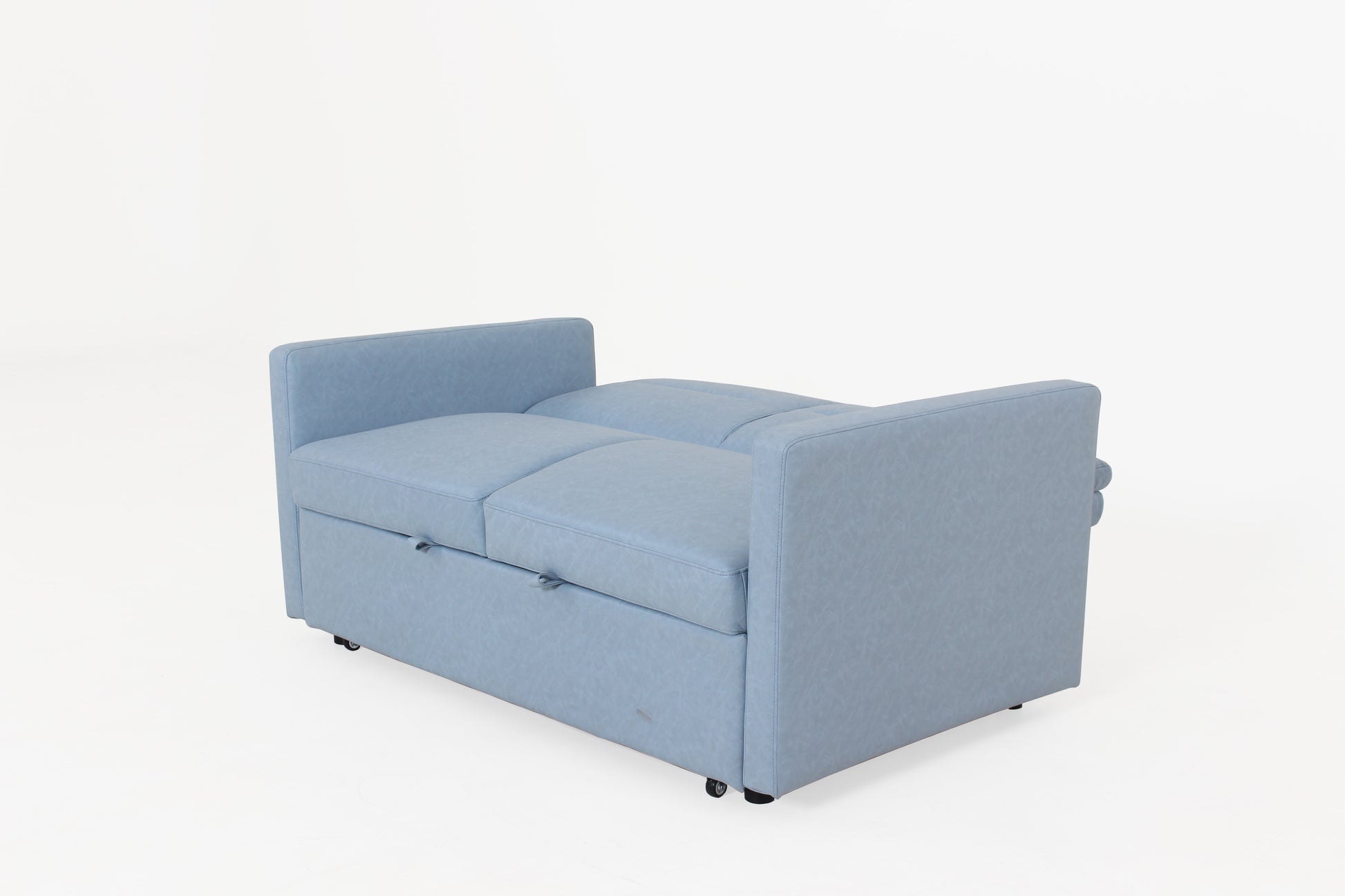 Gardenia 55'' Fabric Upholstered Sleeper Sofa, Light Blue Light Blue Wood Fabric