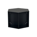 47.24'' Hexagonal Coffee Table Side Table Nightstand Burmese Sumac 2Pcs Black Brown Mdf
